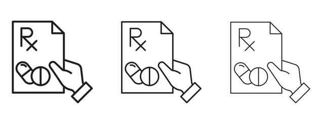 RX icon in linear versions. Editable line