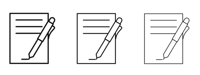 Form icon in linear versions. Editable line