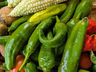 green and red peppers