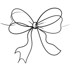 Simple line art bow