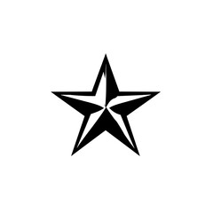Obraz premium Nautical star graphic design element, isolated on white