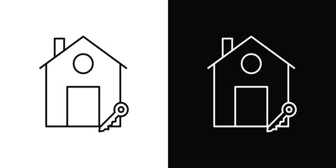Selling or rent home icon logo vector template
