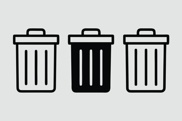 vector trash can icon