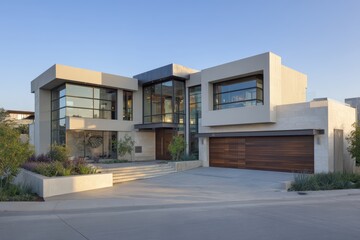 modern apartment building with balconies