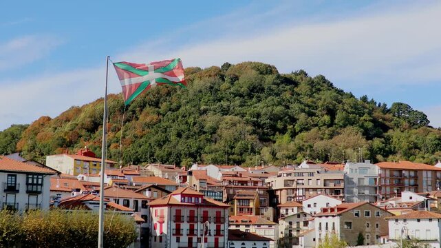 Boats in port of fishing village Mundaka, Basque Country, Spain
