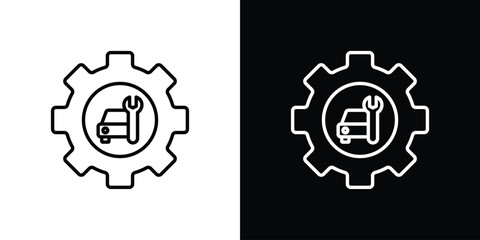Car mechanic icon logo vector template