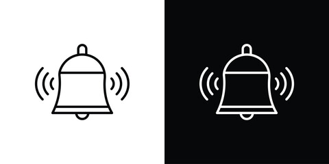 Bell ring icon logo vector template