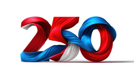 Patriotic 250 Anniversary Ribbon Design