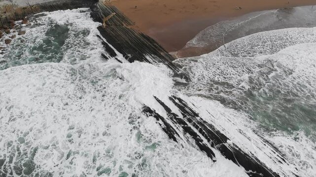 Famous flysch of Zumaia, Basque Country, Spain