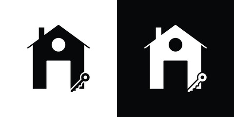 Selling or rent home icon. filled flat sign for mobile concept and web