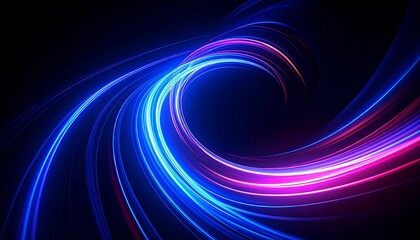 Abstract swirling neon light trails (2)