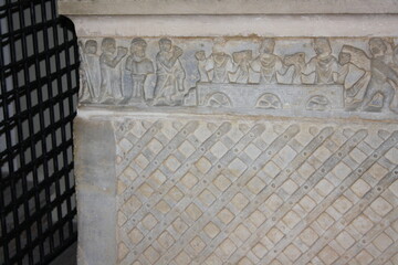 detail of a stone wall