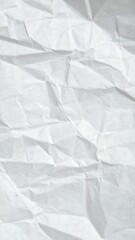 Fototapeta premium Crumpled White Paper Texture With Contrasting Light And Shadow Showing Abstract Detail