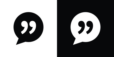 Comment quote icon. filled flat sign for mobile concept and web