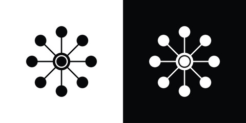 Fototapeta premium Centralized icon. filled flat sign for mobile concept and web