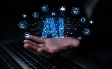AI Assistant Brain Processor with LLM Technology, Big Data, Machine Learning, Generative AI for Business Support, Future Agentic AI Technology and Artificial Intelligence Prompt Engineering. Spline
