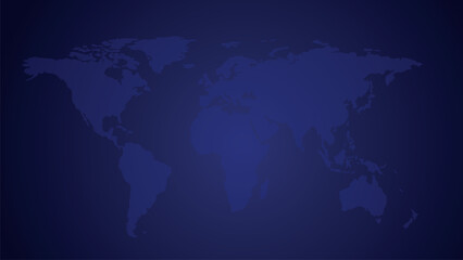 Fototapeta premium Blue world map 3D gradient background.Global business and technology vector illustration.