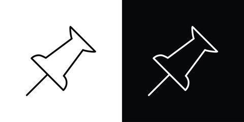 Thumbtack icon logo. symbol vector set.