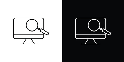 Search online icon logo. symbol vector set.