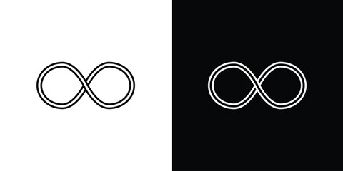 Infinity icon logo. symbol vector set.