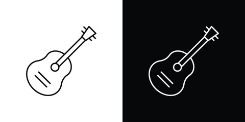 Guitar icon logo. symbol vector set.