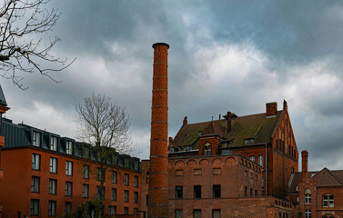 Fototapeta premium Uphagen courtyard, historic location and architecture in Gdansk