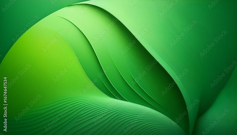 Wall mural organic minimal background with a fresh green color gradient delivering a calming tone ideal for des