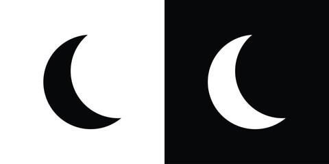 Moon icon. filled flat sign for mobile concept and web © Witty