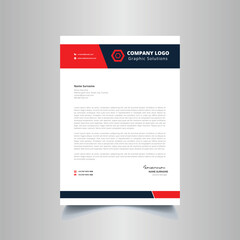 Modern corporate letterhead design with professional branding elements and clean layout