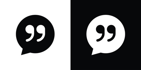 Comment quote icon. filled flat sign for mobile concept and web