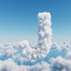 Cloud Letter J in Sky