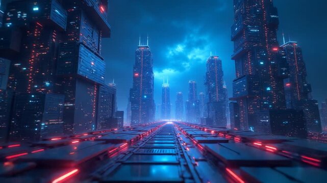 Futuristic Cyber World Animation