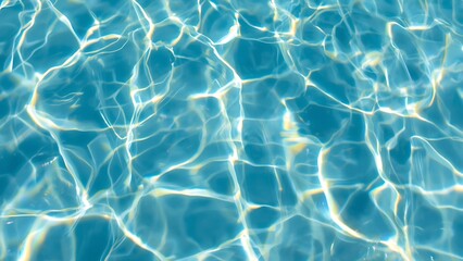 Sunlit Pool Water Surface with Ripple Patterns and Reflected Light