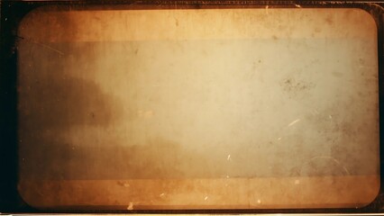 Vintage Rectangular Background with Rounded Corners and Distressed Texture