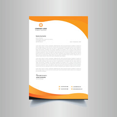 Modern corporate letterhead design with professional branding elements and clean layout