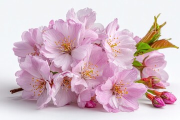 Close-up of delicate pink cherry blossoms