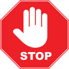 Obraz premium Stop Sign Flat Design.