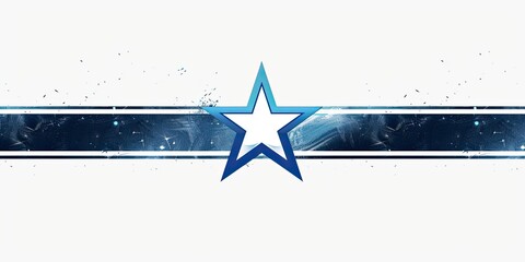 Blue star banner, cosmic background, website header