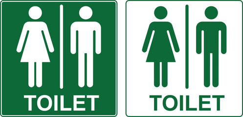 Man and woman icon set. male and female symbol. Girls and boys restroom sign.