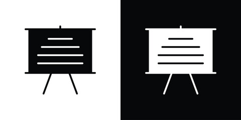 Presentation icon. filled flat sign for mobile concept and web