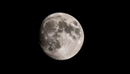 Fototapeta premium a luminous full moon displaying detailed craters and surface features against a dark sky