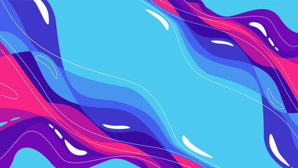colorful abstract background with blue and wave shape