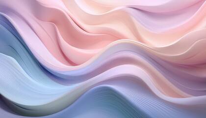Obraz premium abstract wavy background in soft pastels with fluid motion and gentle transitions