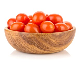 Fresh cherry tomatoes in a wooden bowl (1)