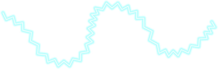 Contemporary neon curve with a dynamic abstract shape, resembling an electric wave pattern.