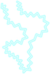 Fototapeta premium Unconventional neon stroke with a modern freeform energy shape, evoking spontaneous electric motion.