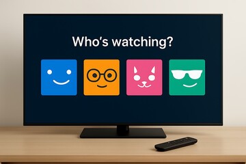 Family Movie Night Fun! Choose Your Profile and Get Ready to Stream Entertainment on Smart TV - Perfect for Family Lifestyle and Home Entertainment Ads
