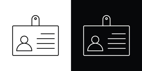 ID badge icon set. Logo eps 10