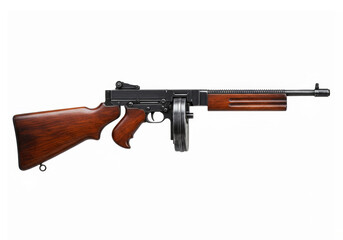 Thompson's Gangster Rifle isolated on white background
