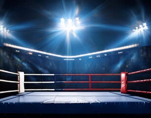 boxing ring before the fight